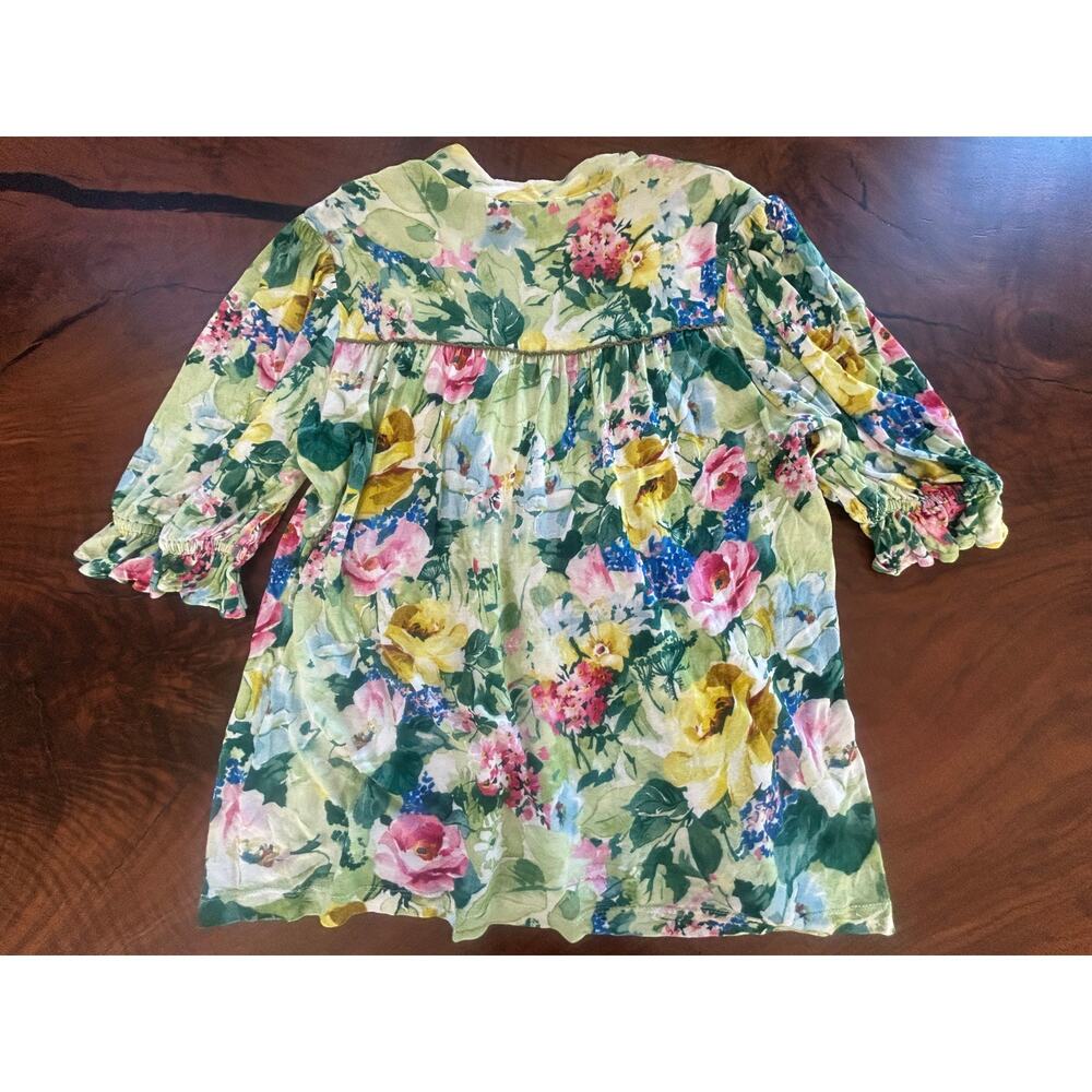 Blank London Anthropologie Stephanie Floral Embroidered Top Colorful Boho S - Picture 5 of 8